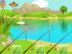 Mchezo Fishing With Three Rods