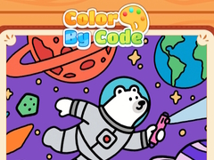 Mchezo Color By Code Space Bear