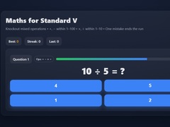 Mchezo Maths For Class V