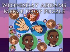 Mchezo Wednesday Addams Merge Drop Puzzle
