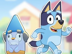 Mchezo Jigsaw Puzzle: Bluey & Bingo Obstacle Course