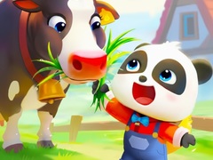Mchezo Jigsaw Puzzle: Baby Panda Cow Ranch