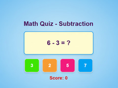 Mchezo Math Quiz - Subtraction