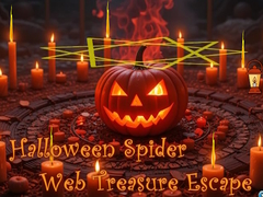Mchezo Halloween Spider Web Treasure Escape