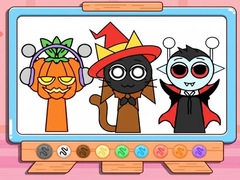 Mchezo Coloring Book: Incredibox Sprunki Halloween