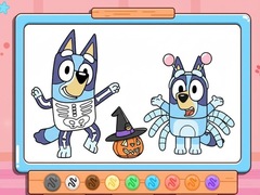 Mchezo Coloring Book: Bluey Halloween Costume