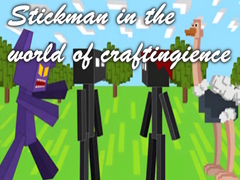 Mchezo Stickman in the world of craftingience
