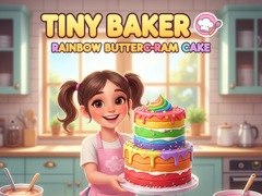 Mchezo Tiny Baker: Rainbow Buttercream Cake