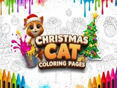 Mchezo Christmas Cat Coloring Pages