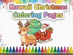 Mchezo Kawaii Christmas Coloring Pages