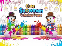 Mchezo Cute Snowman Coloring Pages
