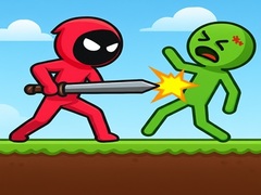 Mchezo Red Stickman vs Monster School