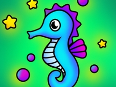 Mchezo Seahorse Coloring