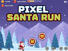 Mchezo Pixel Santa Run