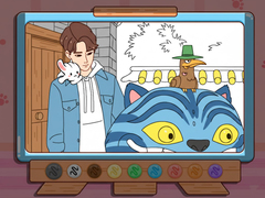 Mchezo Coloring Book: Kpop Jinu & Blue Tiger