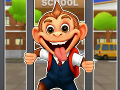Mchezo Jigsaw Puzzle: Monkey Student School Prank