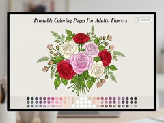 Mchezo Printable Coloring Pages For Adults Flowers