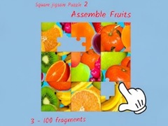 Mchezo Square jigsaw Puzzle 2 - Assemble Fruits