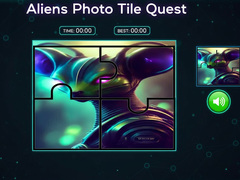 Mchezo Aliens Photo Tile Quest