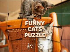 Mchezo Funny Cats Puzzle