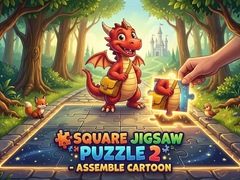 Mchezo Square jigsaw Puzzle 2 - Assemble Cartoon