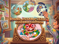 Mchezo Round Jigsaw Puzzle 2 Assemble Cartoon