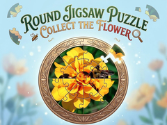 Mchezo Round jigsaw Puzzle - Collect the Flower