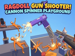 Mchezo Ragdoll Gun Shooter! Cannon Spinner Playground