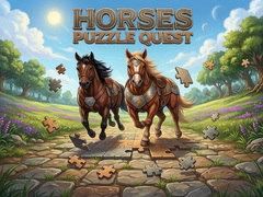 Mchezo Horses Puzzle Quest