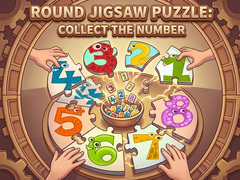 Mchezo Round jigsaw Puzzle - Collect the Number