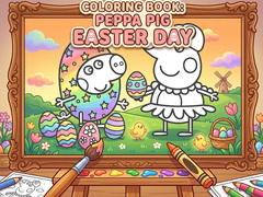 Mchezo Coloring Book: Peppa Pig Easter Day