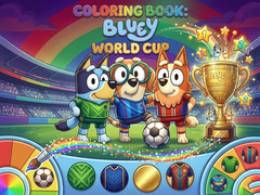 Mchezo Coloring Book: Bluey World Cup