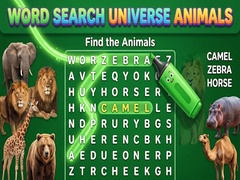 Mchezo Word Search Universe Animals