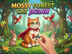 Mchezo Mossy Forest Cat Jigsaw