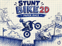 Mchezo Stunt Bike 2D Paper Race