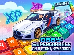 Mchezo Obby: Supercar Race on a Giant Keyboard