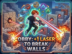 Mchezo Obby: +1 Laser to Break Walls