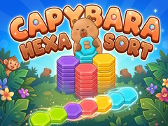 Mchezo Capybara Hexa Sort