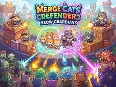 Mchezo Merge Cats Defender: Meow Guardians
