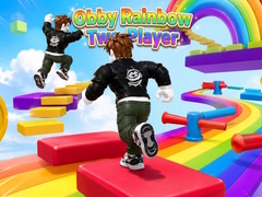 Mchezo Obby Rainbow Parkour Two Player